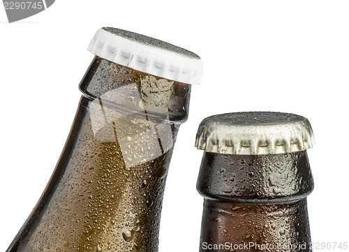 Image of Brown Beer bottles isolated