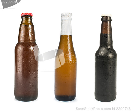 Image of Set of Beer bottles isolated