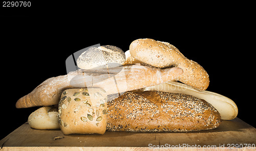 Image of Black isolated round pretzel Breads