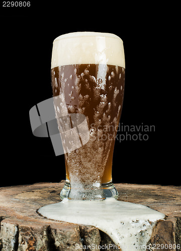 Image of Beer mug on stump