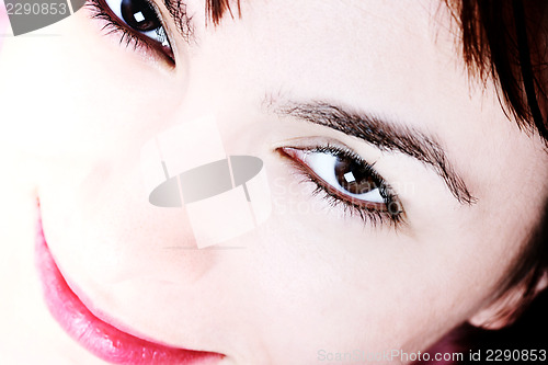 Image of Beautiful young woman face. 