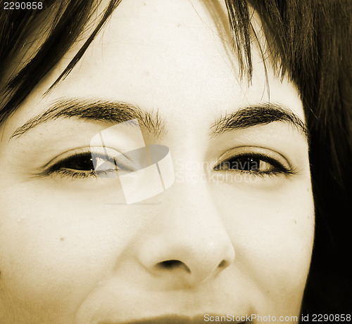 Image of Beautiful young woman face. 