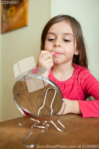 Image of Applying lipstick