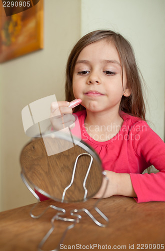 Image of Applying lipstick