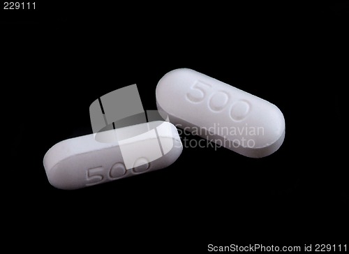 Image of Two 500mg. tablets
