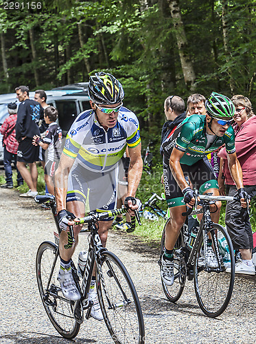 Image of Cyclists Climbing