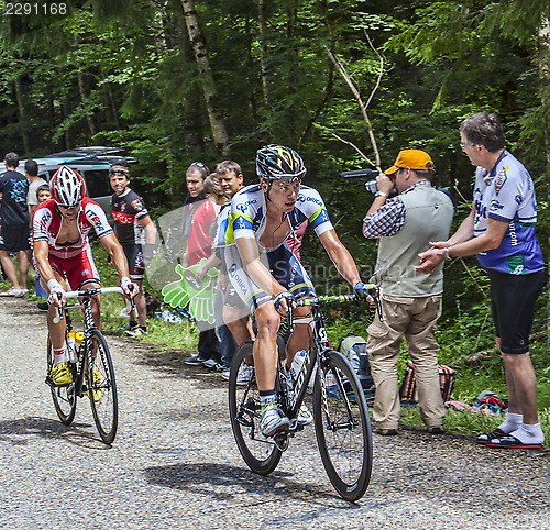 Image of Cyclists Climbing