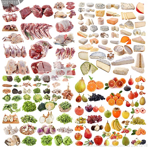 Image of large group of food