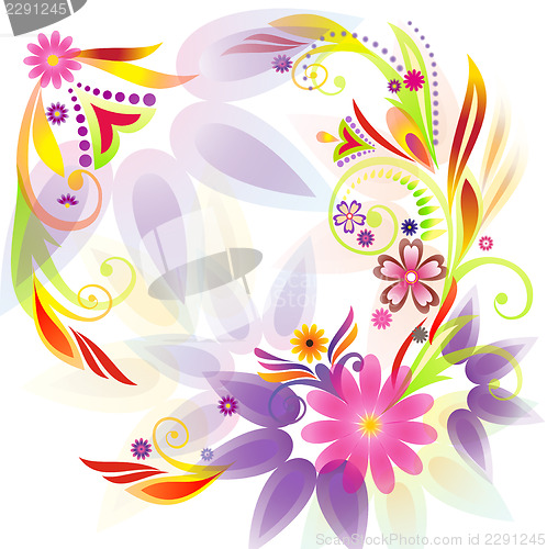 Image of Decorative frame with flowers