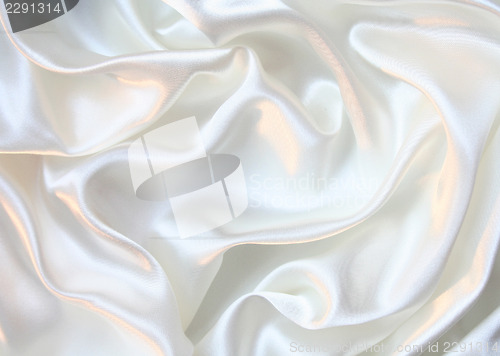 Image of Smooth elegant white silk as background