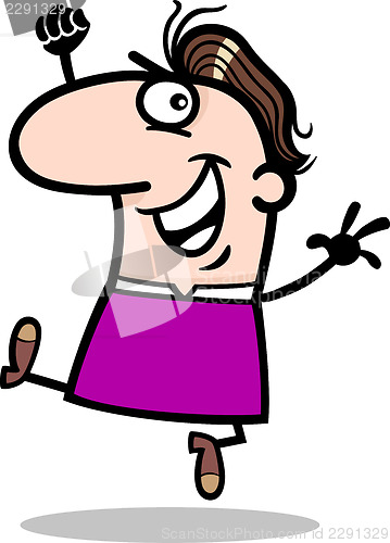 Image of happy man cartoon illustration