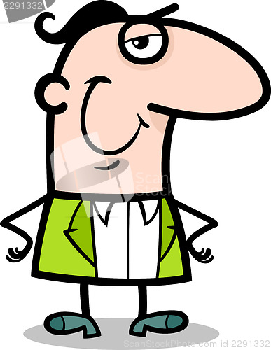 Image of glad man cartoon illustration