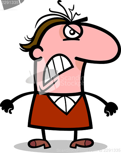 Image of angry man cartoon illustration