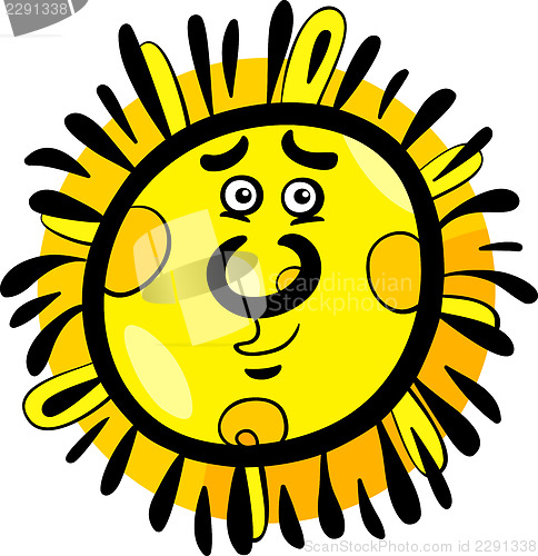 Image of funny sun cartoon illustration