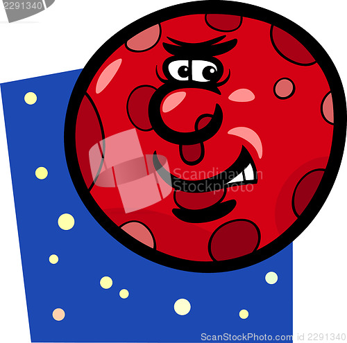 Image of funny mars planet cartoon illustration