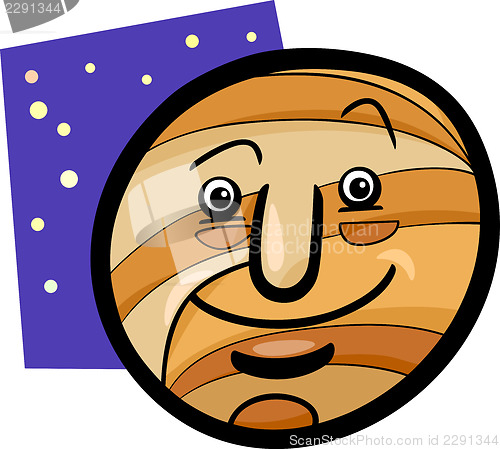 Image of funny jupiter planet cartoon illustration