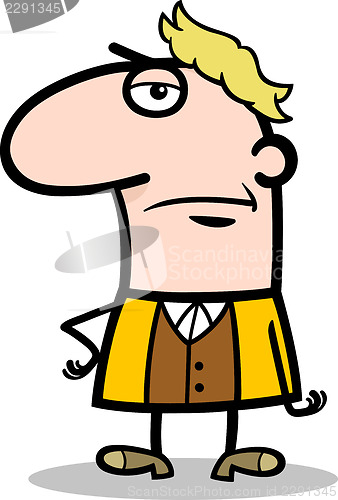Image of skeptic man cartoon illustration
