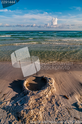 Image of sand structures on beach