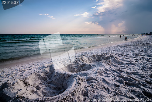 Image of sand structures on beach