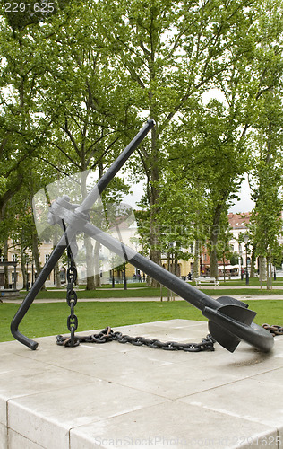 Image of Anchor Monument in Congress Square Park Ljubljana Slovenia