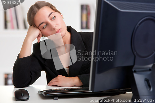 Image of Bored Businesswoman