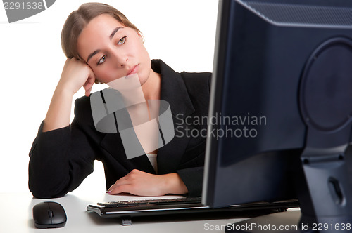 Image of Bored Businesswoman