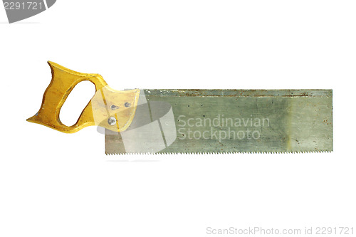 Image of Saw with the wooden handle 