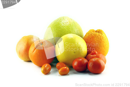 Image of Citrus fruits isolated on white 