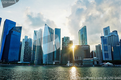 Image of Singapore at sunset