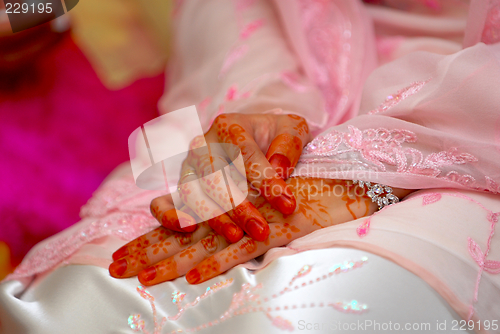 Image of Bride's folding hands IV