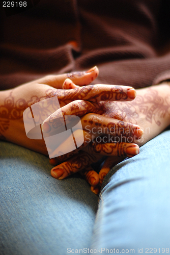 Image of Bride's folding hands II