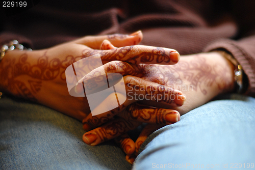 Image of Bride's folding hands II