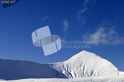 Image of Ski resort at sunny day