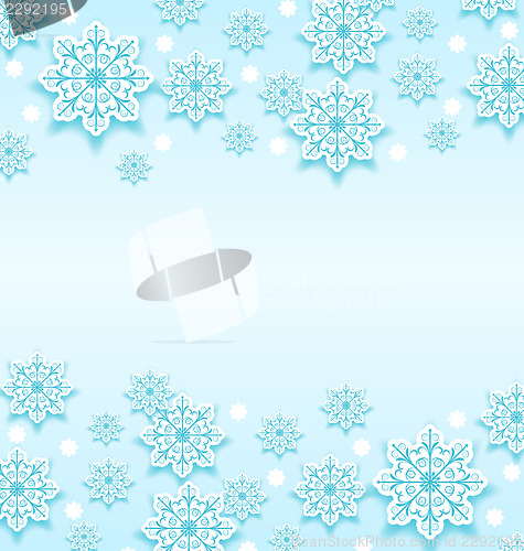 Image of Abstract winter background with snowflakes