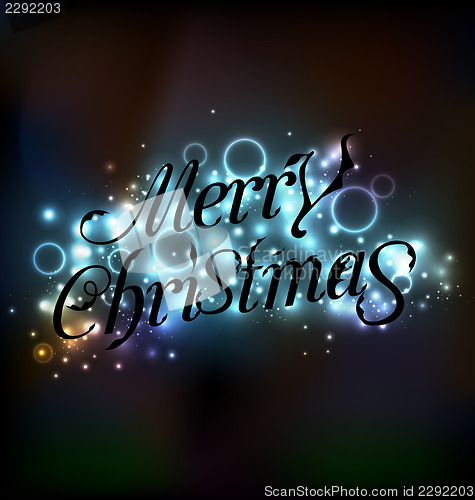 Image of Merry Christmas floral text design