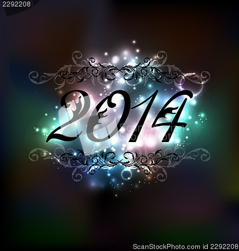 Image of New Year glowing night background 