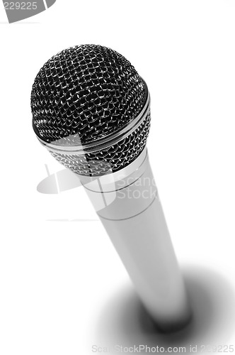 Image of metallic microphone