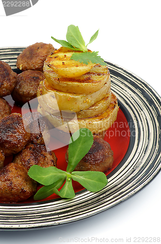 Image of Roasted Meatballs and Potato