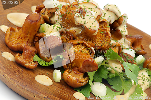 Image of Roasted Chanterelles with  Cheese Sauce