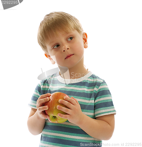 Image of Little Boy with Apple
