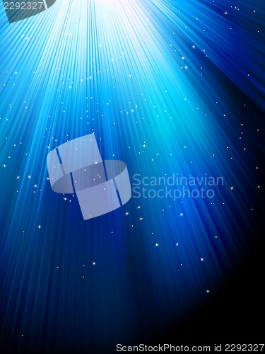 Image of Stars on blue striped background. EPS 10