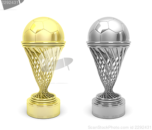 Image of Football trophies