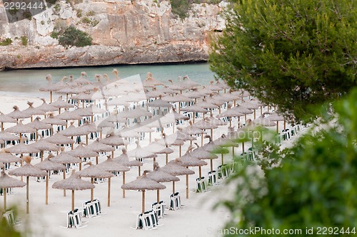 Image of tropical beach in summertime tourist holiday 