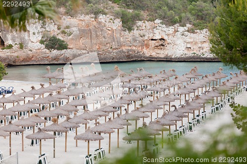 Image of tropical beach in summertime tourist holiday 