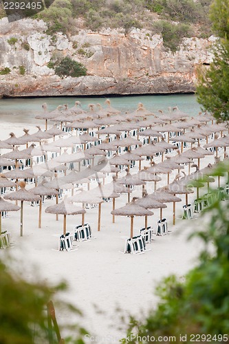 Image of tropical beach in summertime tourist holiday 