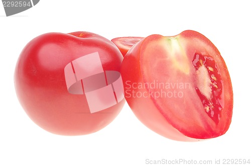 Image of Red tomato and half