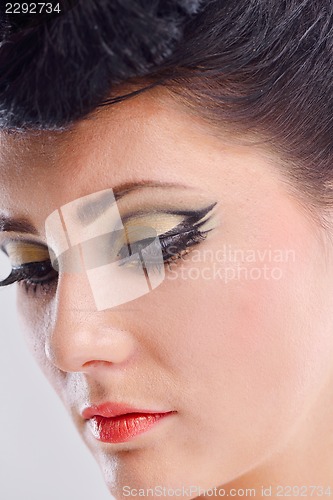 Image of Beautiful Woman with  Luxury Makeup