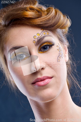 Image of Beautiful Woman with  Luxury Makeup