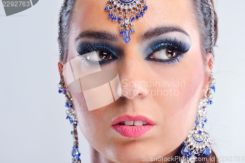 Image of Beautiful Woman with  Luxury Makeup