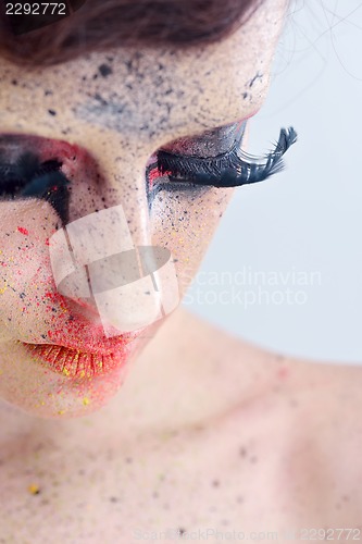 Image of Beautiful Woman with  Luxury Makeup
